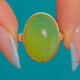 Impressive 14ct Gold Chalcedony Cabochon Ring