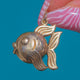 Vintage 9ct Gold Puffy Fish Charm