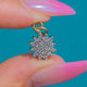 9ct White Gold Diamond Cluster Pendant