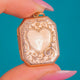 Antique 9ct Gold Locket with Heart & Floral Engravings