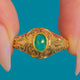 Georgian 18ct Gold Emerald Cabochon Ring, 0.40ct