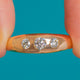 Antique 14ct Gold Flush-Set Old European-Cut Diamond Trilogy Ring, 0.50ct