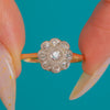 Antique 18ct Gold Platinum Diamond Cluster Ring, 0.50ct