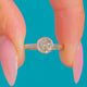 Art Deco 18ct Gold Bezel-Set Old European-Cut Diamond Engagement Ring, front view of the bezel-set Diamond