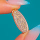 9ct Gold Engraved Oval Charm
