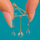 Antique 9ct Gold Blue Zircon Drop Pendant, 0.64ct