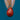 Antique Red Enamel Egg Pendant, Butterfly Motif