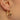 9ct Gold Oval Croissant Hoop Earrings