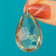 Antique 9ct Gold Citrine Pear Drop Pendant, 25.29ct