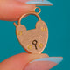 Antique 9ct Gold Heart Padlock Pendant