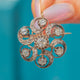 Antique 18ct Gold Old European Diamond Swirl Pendant, 2.16ct