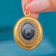 Victorian Solid 18ct Gold Banded Agate Anchor Locket