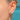 18ct White Gold Emerald Stud Earrings