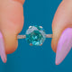 Art Deco 18ct Gold & Platinum Zircon Diamond Ring, 2.70ct Zircon