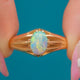18ct Gold Art Deco Opal Belcher Ring
