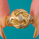 Edwardian 18ct Gold Diamond Knot Ring c.1910