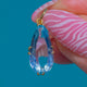 Antique 15ct Gold Aquamarine Pear Drop Pendant, 1.50ct Aquamarine