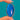 Morpho butterfly wing pendant, front