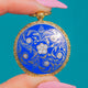 Victorian 9ct Gold Blue & White Enamel Forget-Me-Not Locket