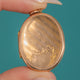 Antique 9ct Gold Engraved Oval Locket
