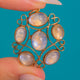 Arts & Crafts Era 9ct Gold Foiled Moonstone Pendant
