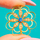 Antique 9ct Gold Sapphire Pearl Flower Pendant