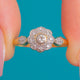 Antique Edwardian 18ct Gold Diamond Cluster Engagement Ring