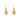 9ct Gold Coffee Bean Drop Earrings