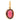 Antique 18ct Gold Garnet Charm, 1.00ct