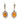 Art Deco Silver Madeira Citrine Earrings, 2.40ct