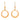 Victorian 9ct Hoop Drop Earrings
