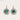 Green Paste Flower Cluster Earrings, 9ct Gold Hooks