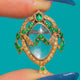 RARE 18ct Gold Georgian Emerald & Pearl Urn Locket, c.1780–1790
