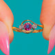 Victorian 18ct Gold Ruby Diamond Twist Ring
