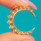 Aesthetic 9ct Gold Pearl Crescent Moon Pendant