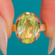 9ct Gold Green Synthetic Spinel Ring