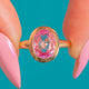 Vintage 10ct Gold Pink Sapphire Bezel Ring, 2.25ct