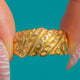 Chunky Antique 18ct Gold Floral Engraved Ring, c.1918