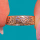 Antique Wide 9ct Gold Engraved Orange Blossom Wedding Band, 5.5mm