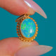 9ct Gold Opal Pendant, Rope Border