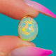 14ct White Gold Opal Charm, 3.10ct Natural Solid Opal