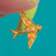 Dainty Antique 18ct Gold Pearl Swallow Charm