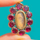 Georgian 9ct Gold Garnet Locket Compartment Pendant