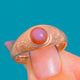 Stunning Chester Hallmark 9ct Gold Orange Agate Carnelian Ring, c.1907