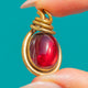 Exceptional 15ct Gold Victorian Garnet Cabochon Pendant, 11.50ct