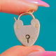 Chunky Antique 9ct Gold Heart Padlock