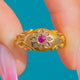 Antique 18ct Gold Ruby Diamond Flower Ring, c.1906