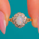 9ct Gold Opal Diamond Flower Cluster Ring