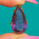 Antique 9ct Gold Amethyst Pear Drop Pendant, 7.80ct
