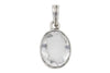 Sterling Silver Oval Rock Crystal Pendant, 4.70ct